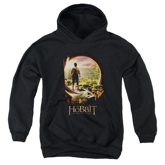 The Hobbit - Hobbit In Door - Youth Pull-over Hoodie - Black