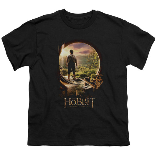 The Hobbit - Hobbit In Door - Short Sleeve Youth 18/1 - Black T-shirt