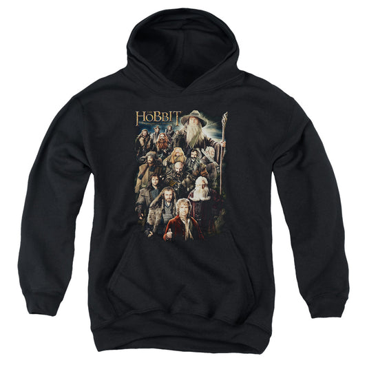 The Hobbit Somber Company-youth Pull-over Hoodie - Black