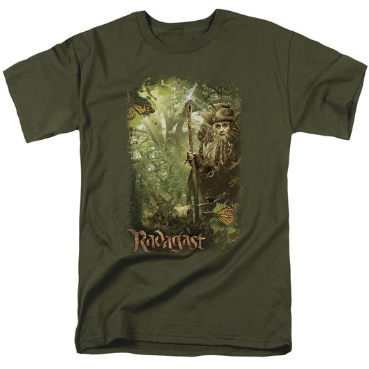The Hobbit - In The Woods - Short Sleeve Adult 18/1 - Military Green T-shirt
