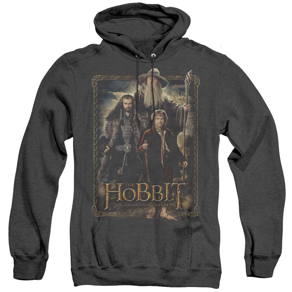 The Hobbit - The Three - Adult Heather Hoodie - Black