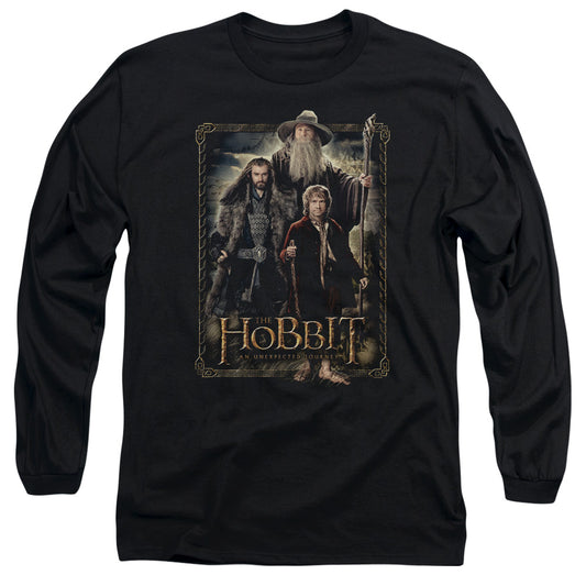 The Hobbit - The Three - Long Sleeve Adult 18/1 - Black T-shirt