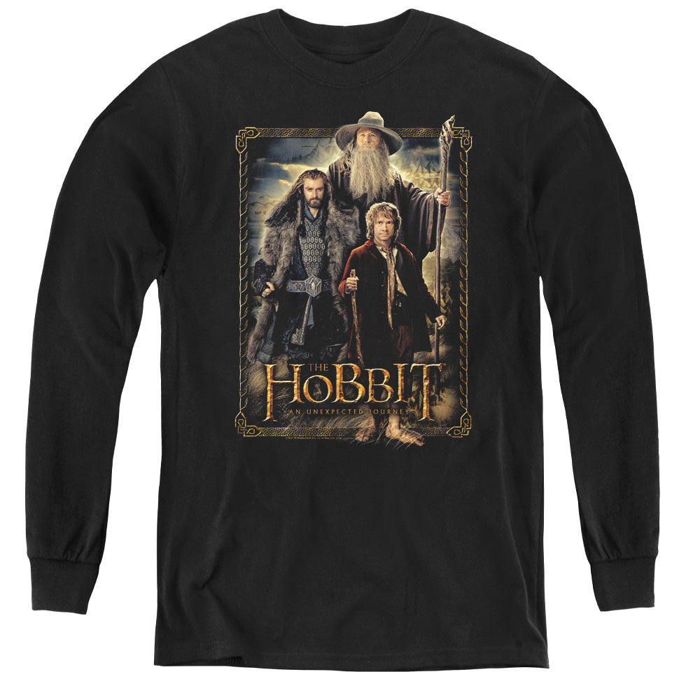 The Hobbit - The Three - Youth Long Sleeve Tee - Black
