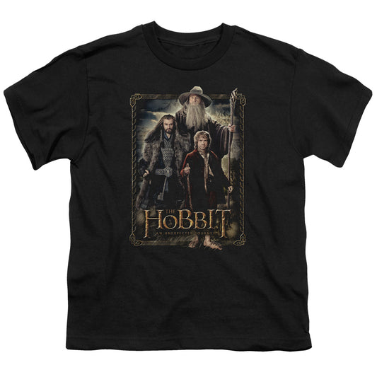 The Hobbit - The Three - Short Sleeve Youth 18/1 - Black T-shirt