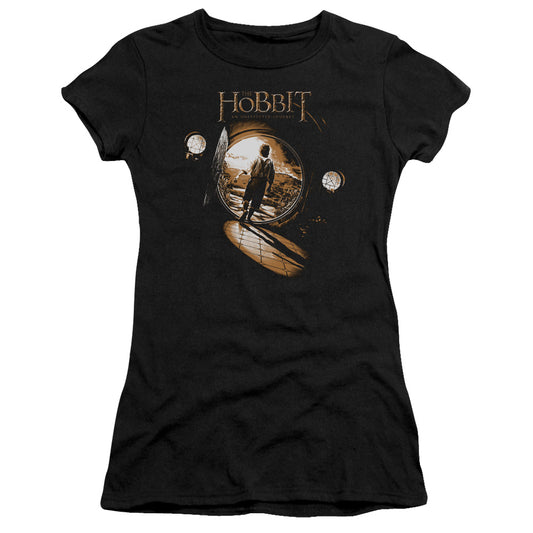 The Hobbit - Hobbit Hole - Short Sleeve Junior Sheer - Black T-shirt
