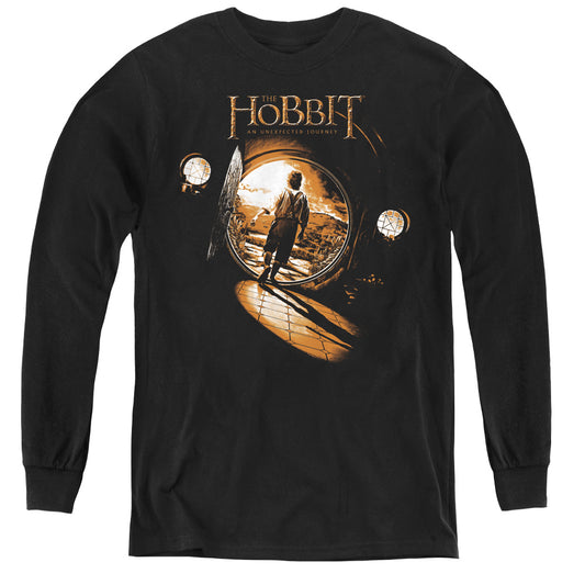 The Hobbit - Hobbit Hole - Youth Long Sleeve Tee - Black