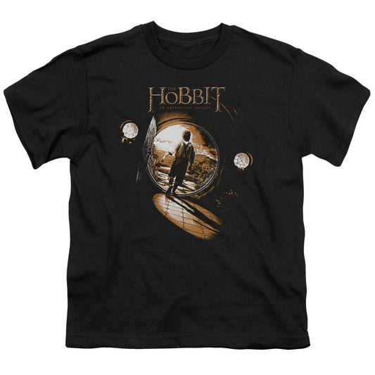 The Hobbit - Hobbit Hole - Short Sleeve Youth 18/1 - Black T-shirt