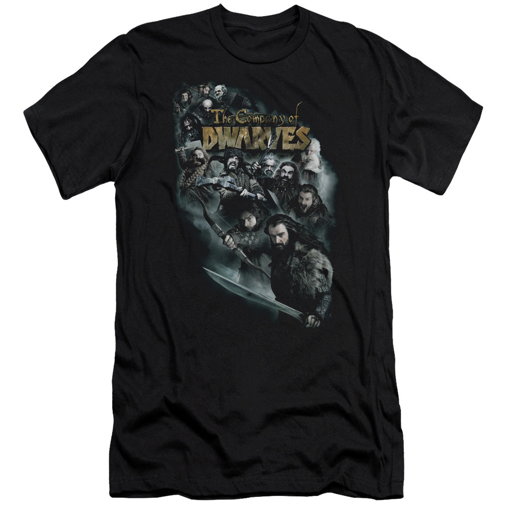 The Hobbit - Company Of Dwarves - Short Sleeve Adult 30/1 - Black T-shirt