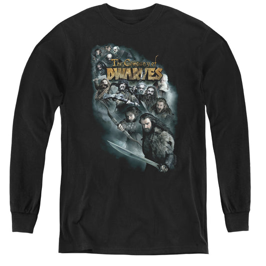 The Hobbit - Company Of Dwarves - Youth Long Sleeve Tee - Black