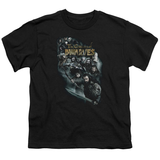 The Hobbit - Company Of Dwarves - Short Sleeve Youth 18/1 - Black T-shirt