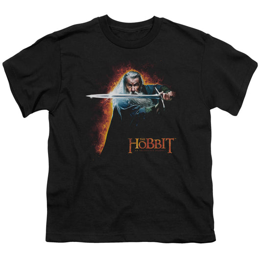 The Hobbit - Secret Fire - Short Sleeve Youth 18/1 - Black T-shirt