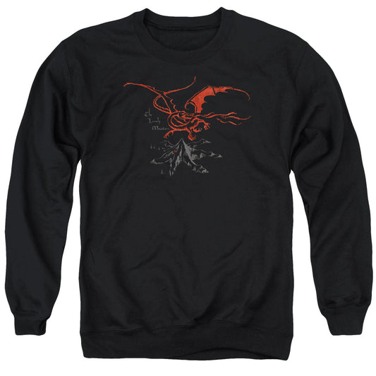 The Hobbit - Smaug - Adult Crewneck Sweatshirt - Black