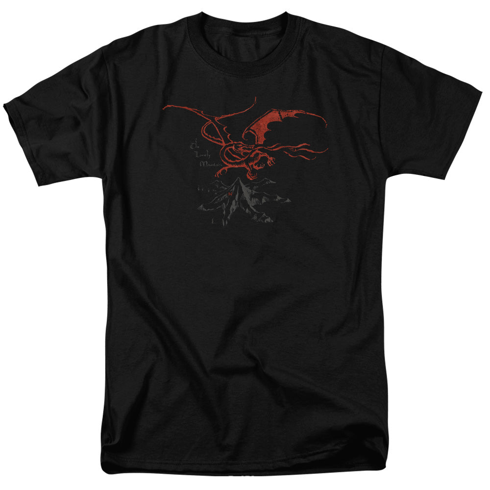 The Hobbit - Smaug - Short Sleeve Adult 18/1 - Black T-shirt