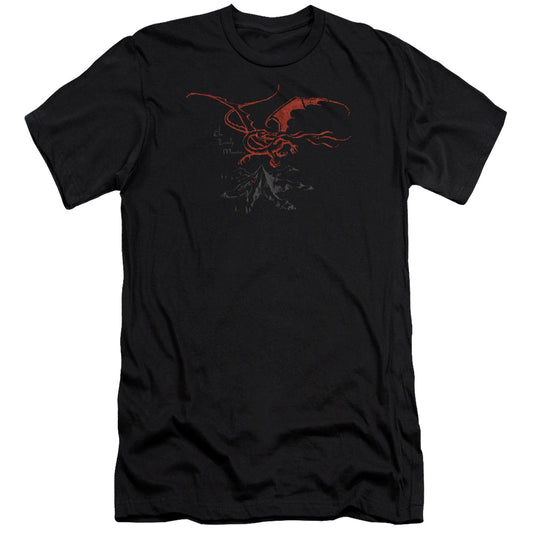 The Hobbit - Smaug-premuim Canvas Adult Slim Fit 30/1 - Black
