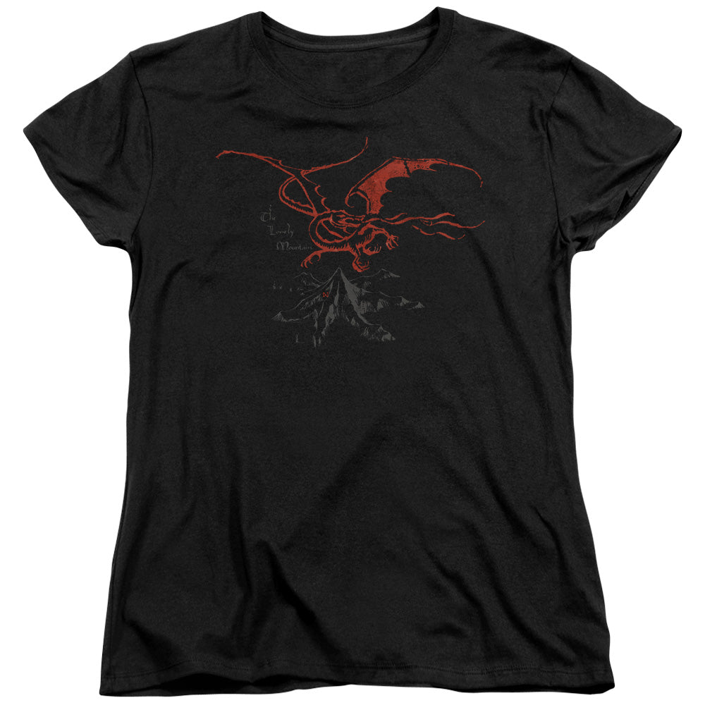 The Hobbit - Smaug - Short Sleeve Womens Tee - Black T-shirt