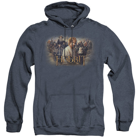 The Hobbit - Hobbit Rally - Adult Heather Hoodie - Navy