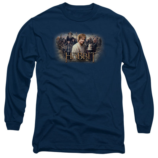 The Hobbit - Hobbit Rally - Long Sleeve Adult 18/1 - Navy T-shirt
