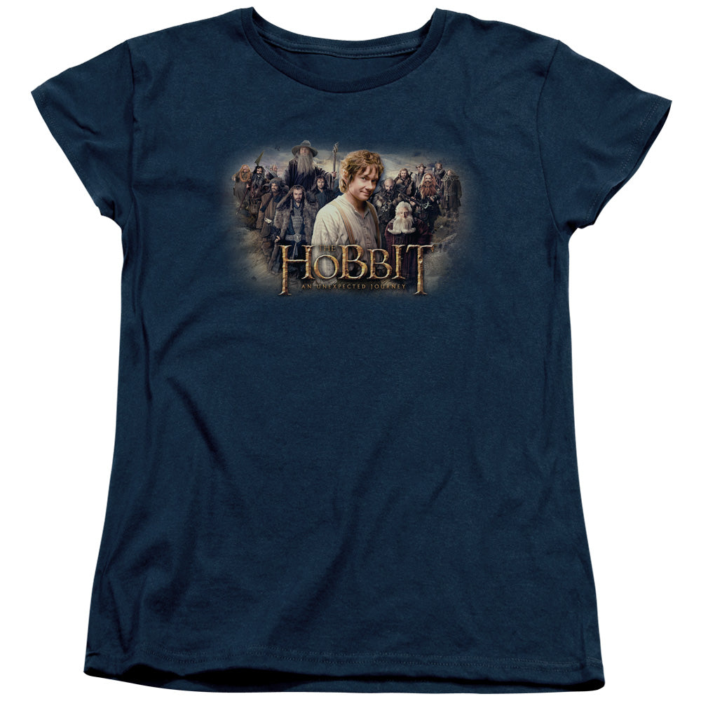 The Hobbit - Hobbit Rally - Short Sleeve Womens Tee - Navy T-shirt