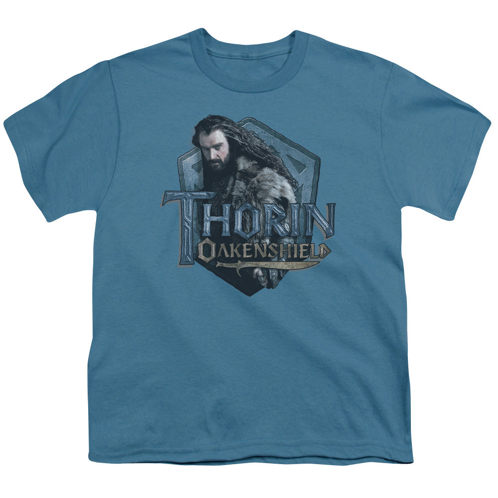 The Hobbit - Thorin - Short Sleeve Youth 18/1 - Slate T-shirt
