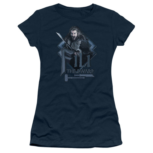 The Hobbit - Fili - Short Sleeve Junior Sheer - Navy T-shirt