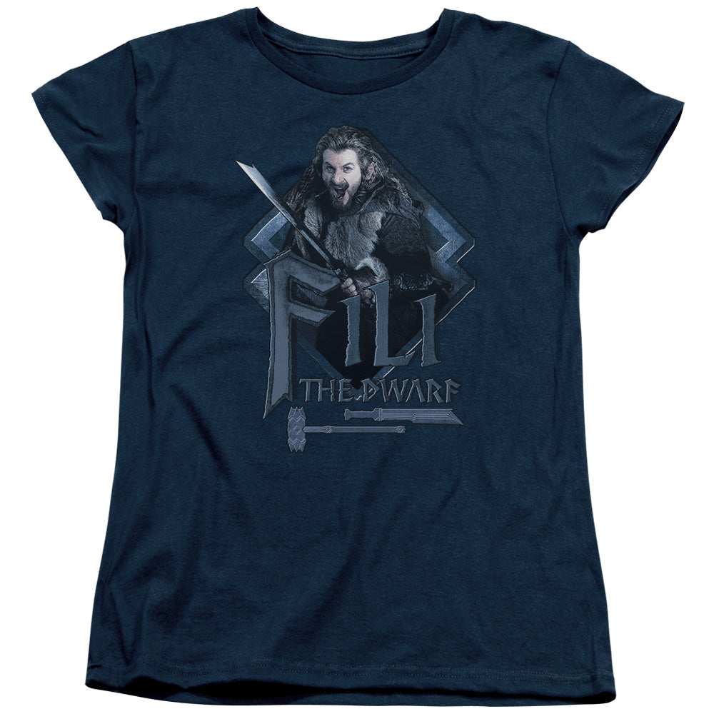 The Hobbit - Fili - Short Sleeve Womens Tee - Navy T-shirt