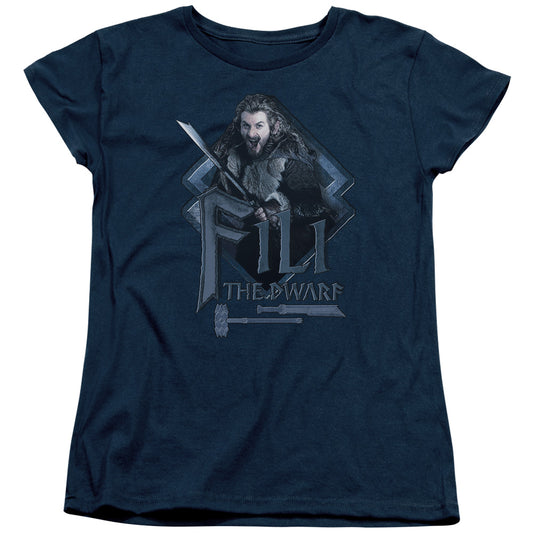 The Hobbit - Fili - Short Sleeve Womens Tee - Navy T-shirt