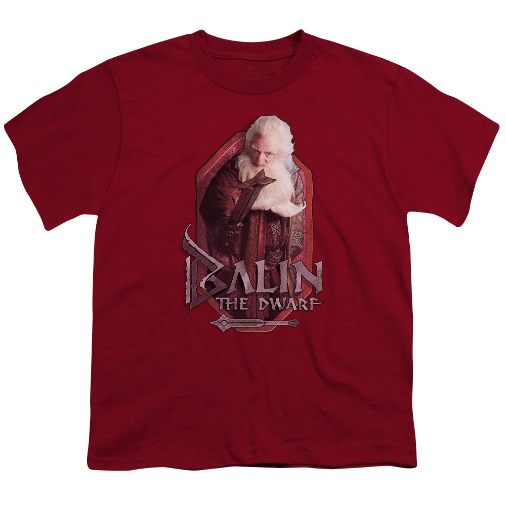 The Hobbit - Balin - Short Sleeve Youth 18/1 - Cardinal T-shirt