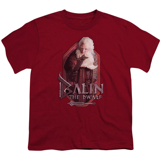 The Hobbit - Balin - Short Sleeve Youth 18/1 - Cardinal T-shirt