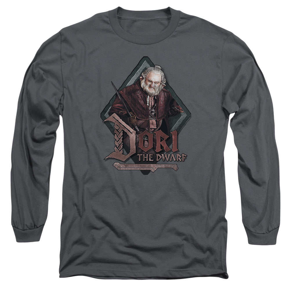 The Hobbit - Dori - Long Sleeve Adult 18/1 - Charcoal T-shirt
