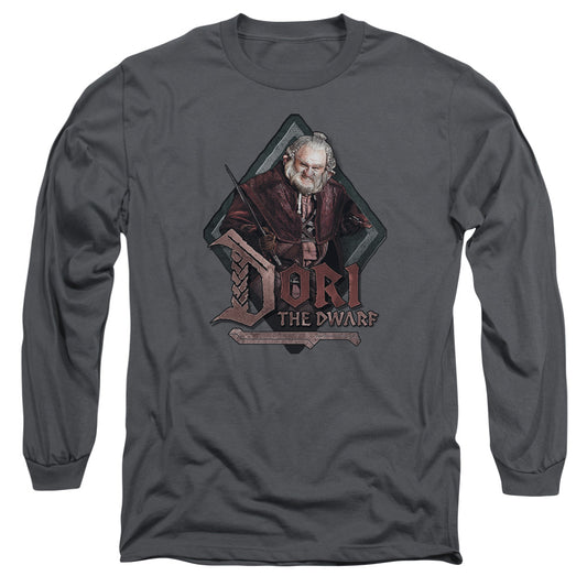 The Hobbit - Dori - Long Sleeve Adult 18/1 - Charcoal T-shirt