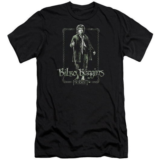 The Hobbit - Bilbo Stare-premuim Canvas Adult Slim Fit 30/1 - Black