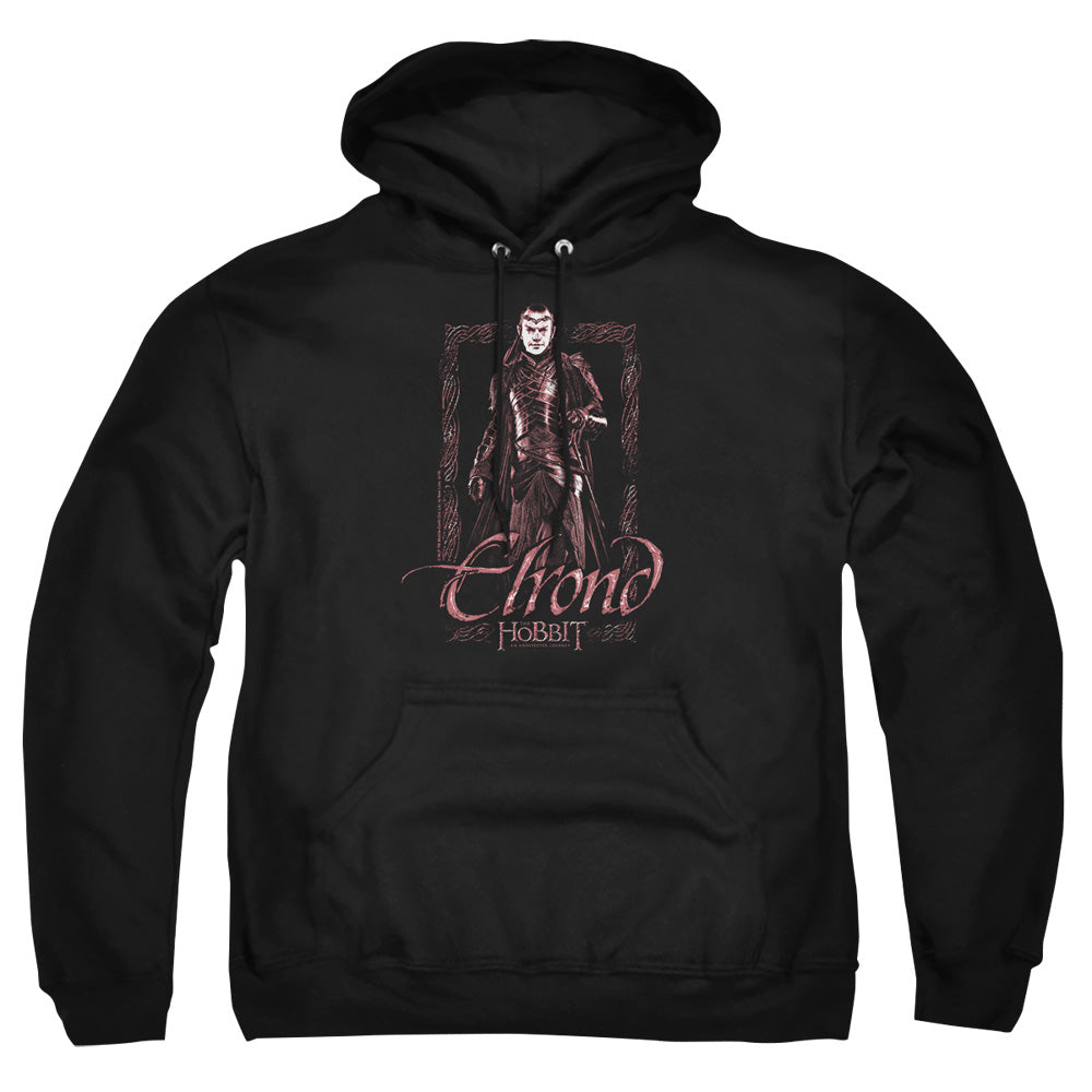 The Hobbit - Elrond Stare - Adult Pull-over Hoodie - Black