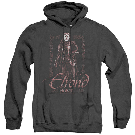 The Hobbit - Elrond Stare - Adult Heather Hoodie - Black