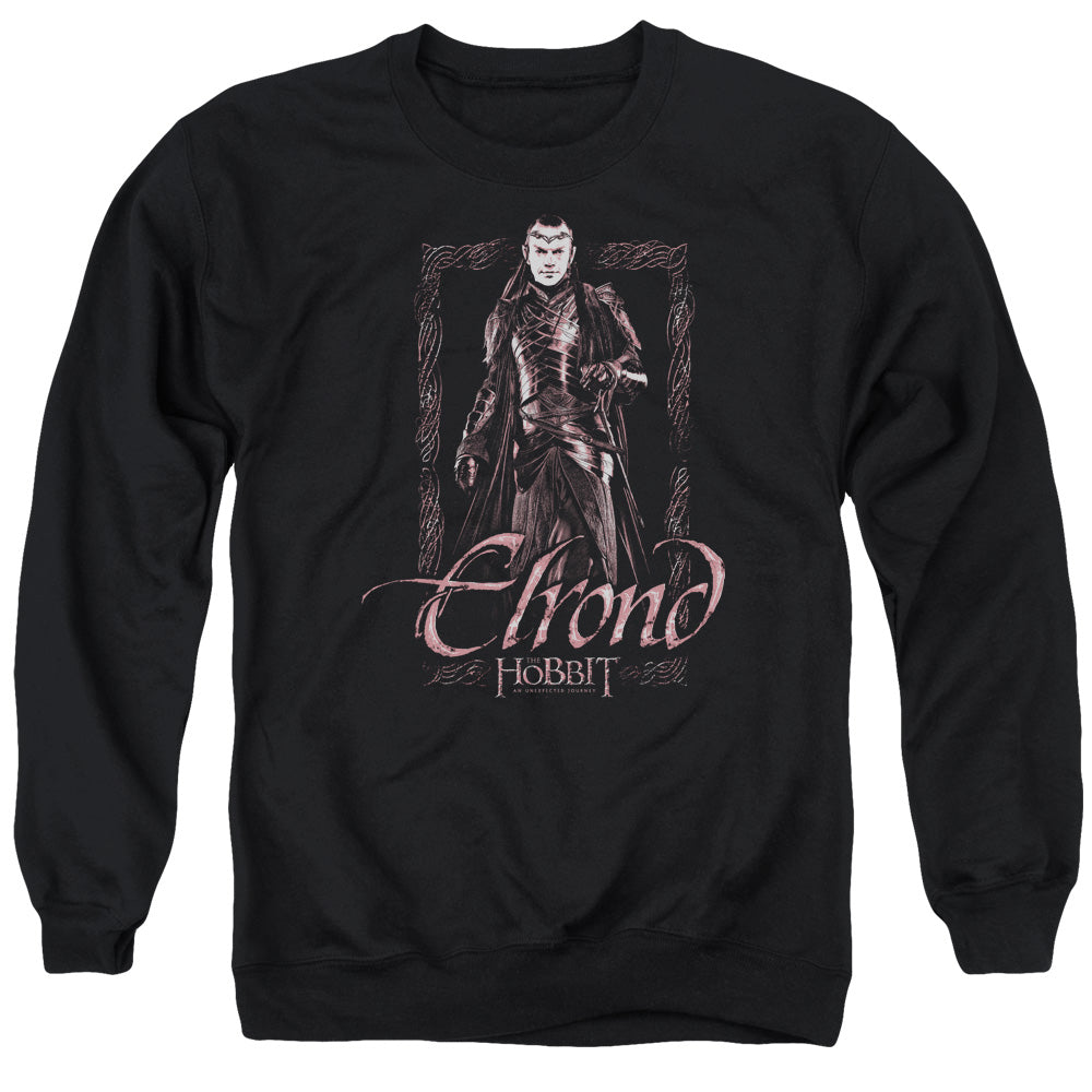 The Hobbit - Elrond Stare - Adult Crewneck Sweatshirt - Black