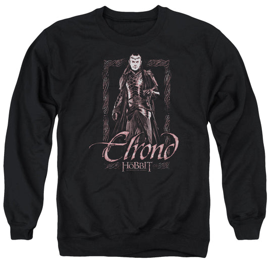 The Hobbit - Elrond Stare - Adult Crewneck Sweatshirt - Black