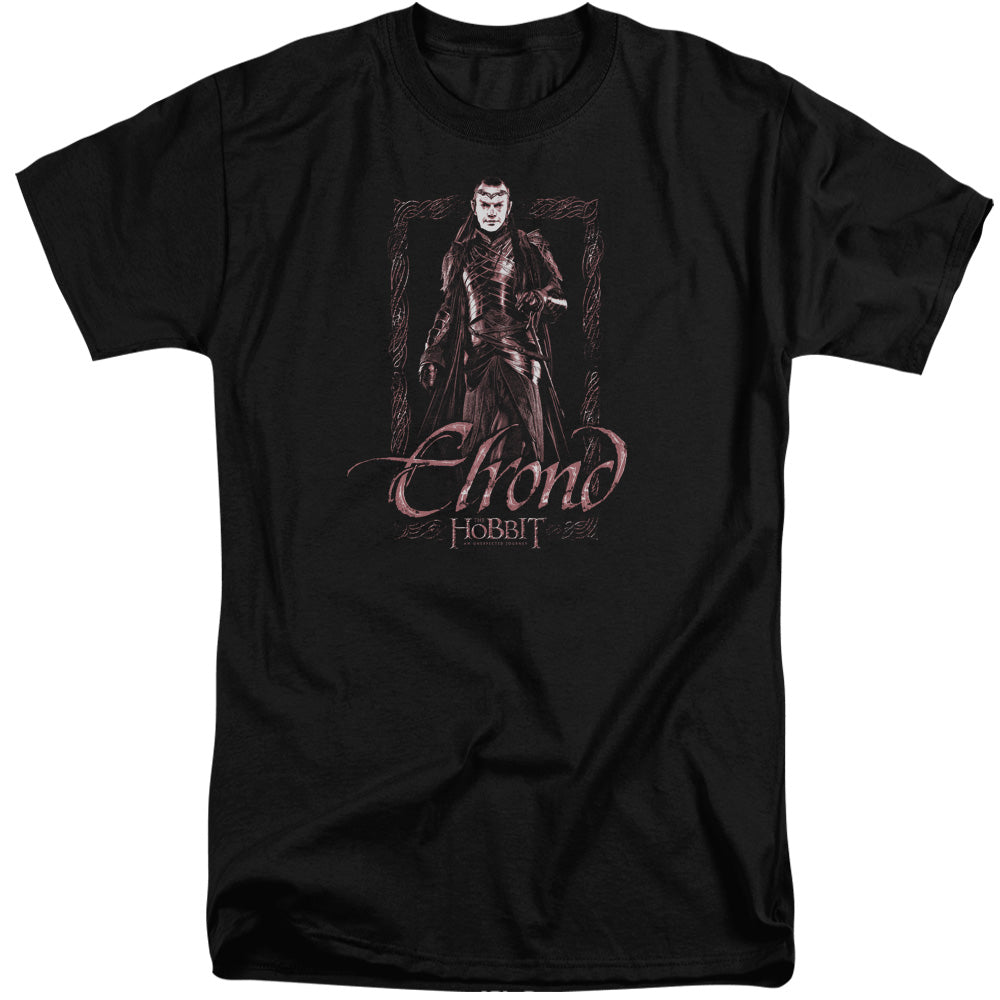 The Hobbit - Elrond Stare - Short Sleeve Adult Tall - Black T-shirt