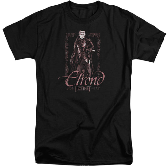 The Hobbit - Elrond Stare - Short Sleeve Adult Tall - Black T-shirt