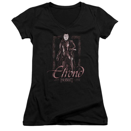 The Hobbit Elrond Stare - Junior V-neck - Black