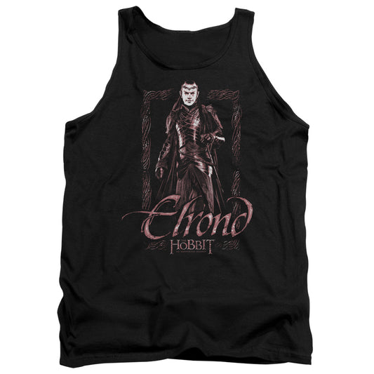 The Hobbit - Elrond Stare - Adult Tank - Black