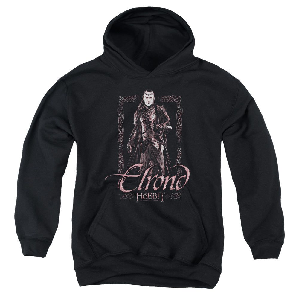 The Hobbit - Elrond Stare - Youth Pull-over Hoodie - Black