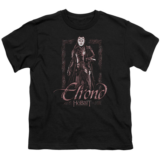 The Hobbit - Elrond Stare - Short Sleeve Youth 18/1 - Black T-shirt