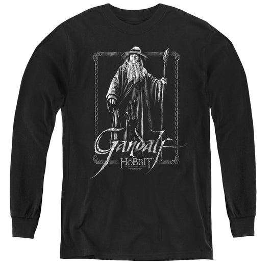 The Hobbit - Gandalf Stare - Youth Long Sleeve Tee - Black