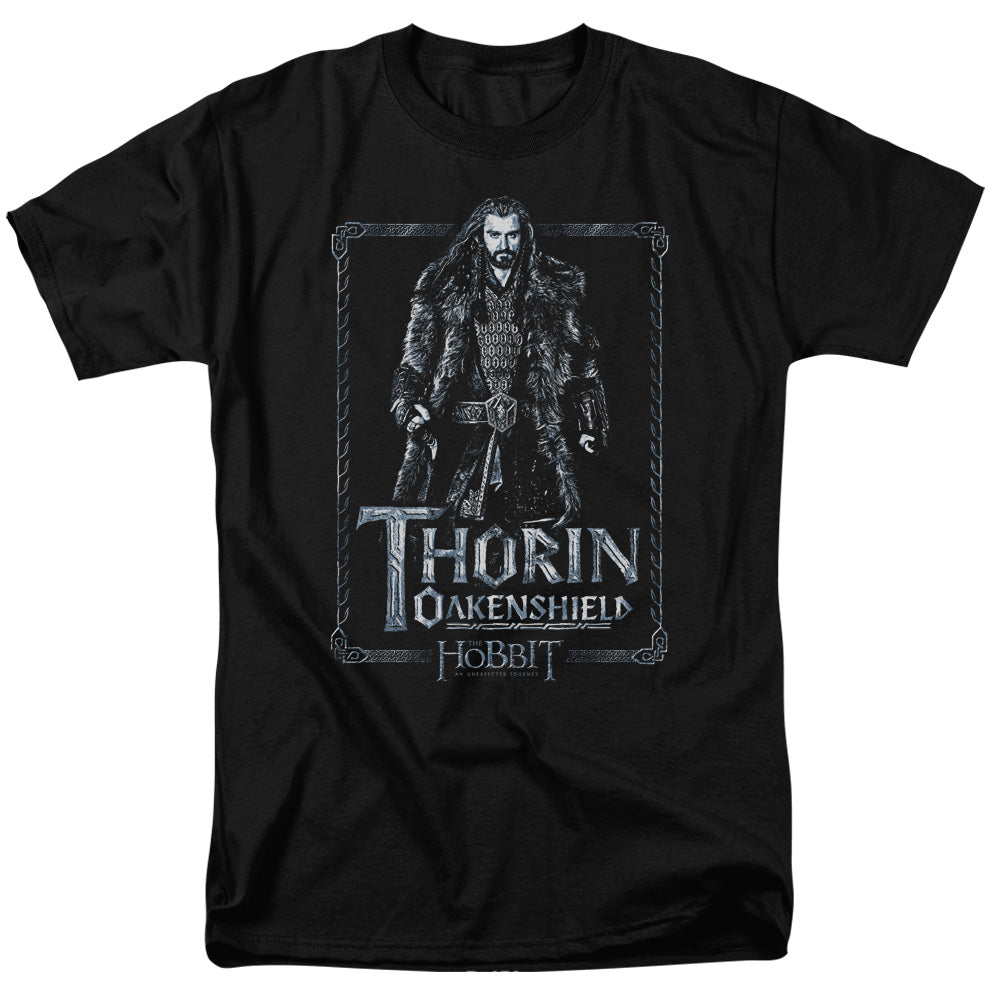 The Hobbit - Thorin Stare - Short Sleeve Adult 18/1 - Black T-shirt