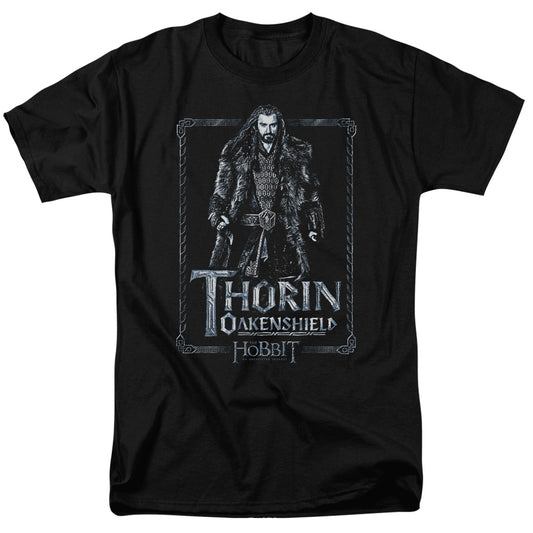 The Hobbit - Thorin Stare - Short Sleeve Adult 18/1 - Black T-shirt
