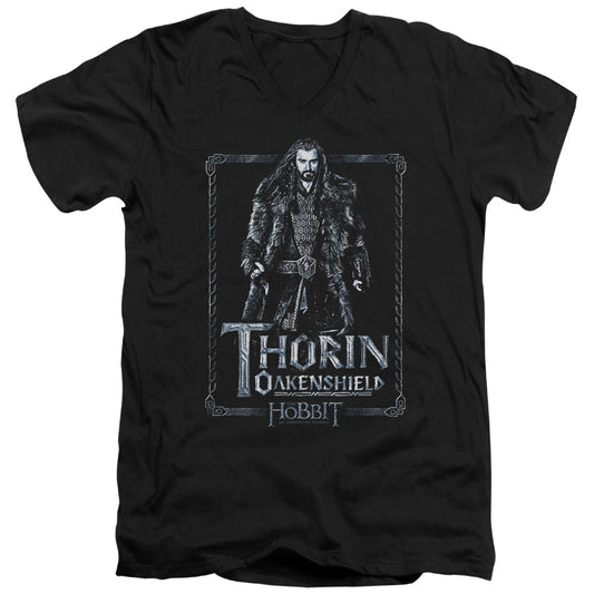 THE HOBBIT THORIN STARE - S/S ADULT V-NECK - BLACK T-Shirt