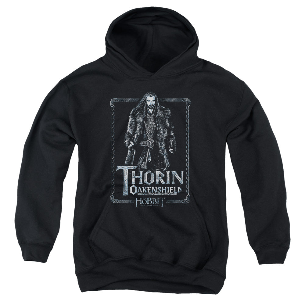 The Hobbit - Thorin Stare - Youth Pull-over Hoodie - Black