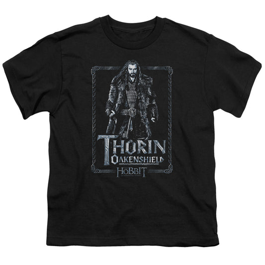 The Hobbit - Thorin Stare - Short Sleeve Youth 18/1 - Black T-shirt