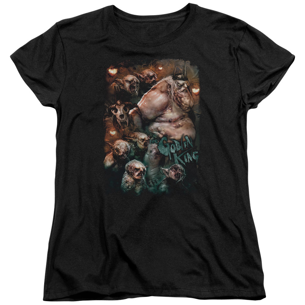 The Hobbit - Goblin King - Short Sleeve Womens Tee - Black T-shirt