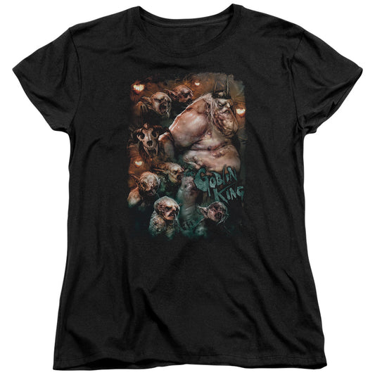 The Hobbit - Goblin King - Short Sleeve Womens Tee - Black T-shirt