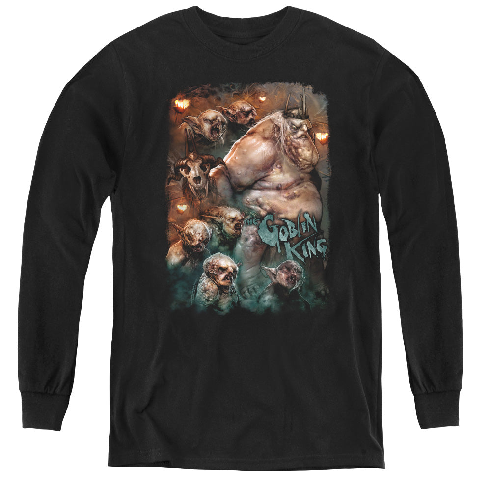The Hobbit - Goblin King - Youth Long Sleeve Tee - Black